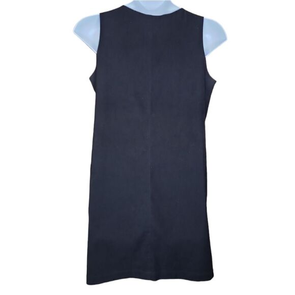 VINTAGE 90s Talbots goth button up‎ pinafore dark academia dress M - Picture 3 of 9